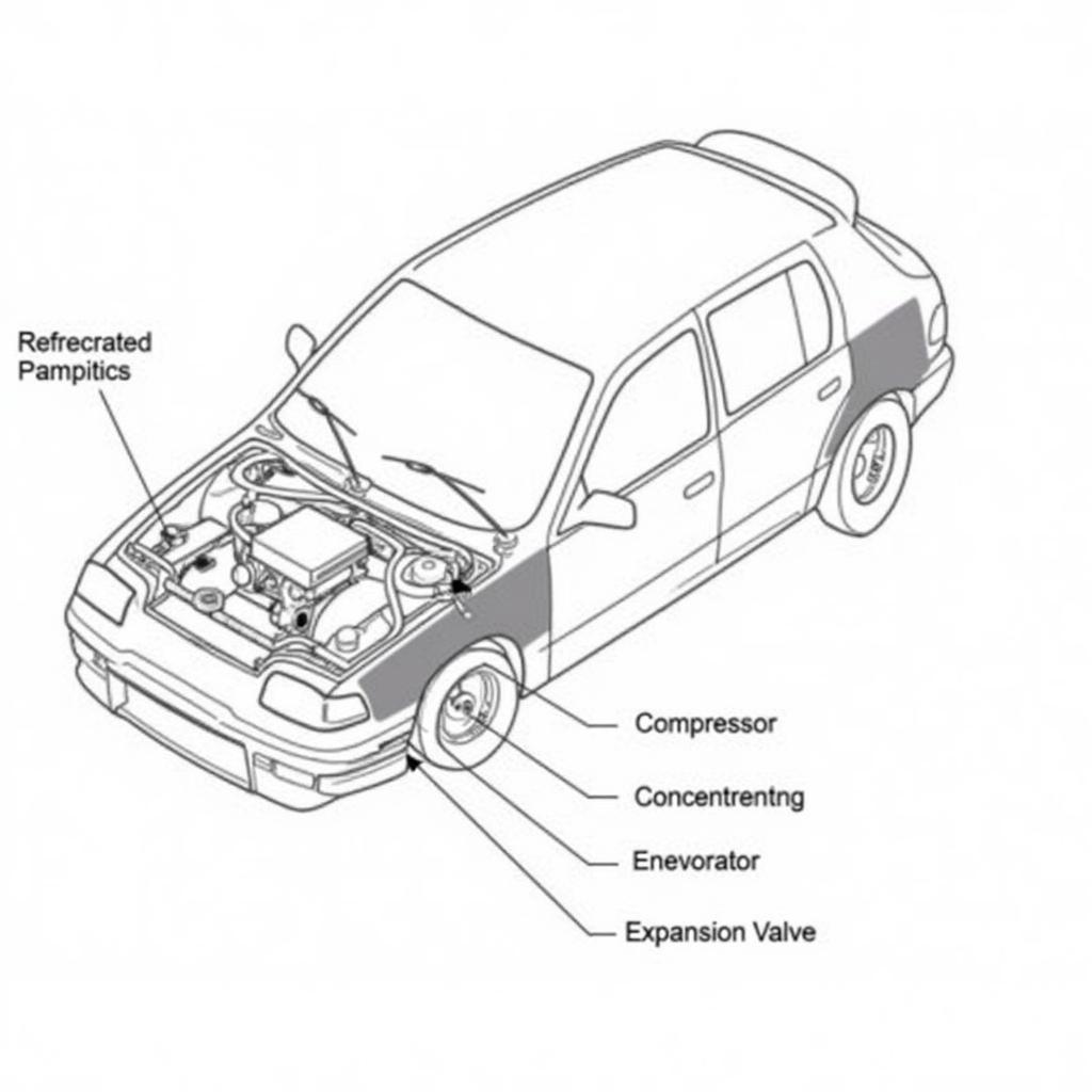 Car AC System Components Diagram