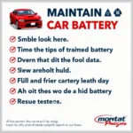 Car Battery Maintenance Tips Infographic