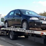 Car delivery service in Essex transporting a vehicle.