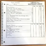 Car Maintenance Logbook