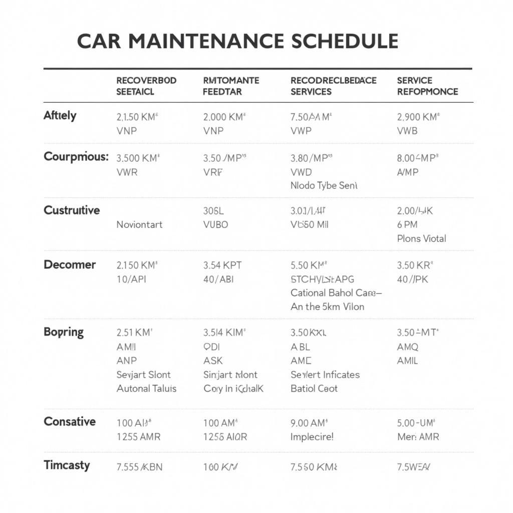 Car Maintenance Schedule