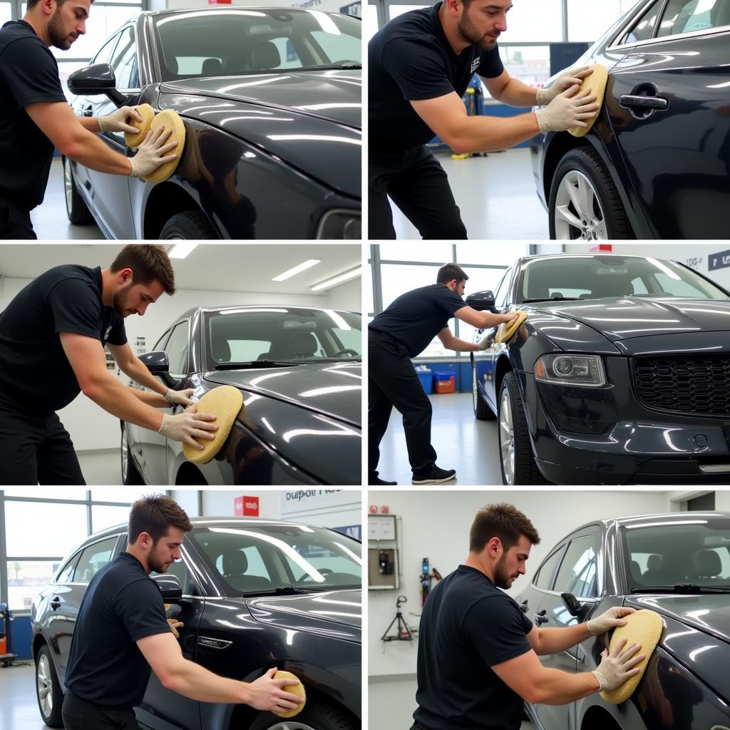 Car Polishing Process in a West Yorkshire Garage