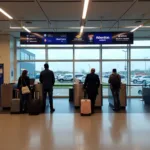 Car Rental Desks at Hannover Airport Arrivals Hall