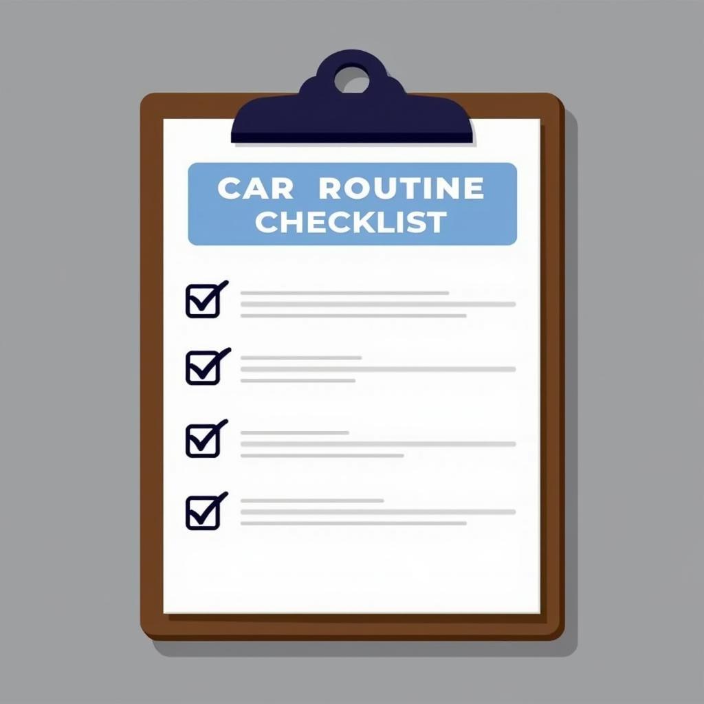 Car Routine Service Checklist