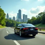 Car service on the highway between Atlanta and Athens