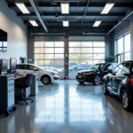 Modern Car Service Garage Interior in Bolton