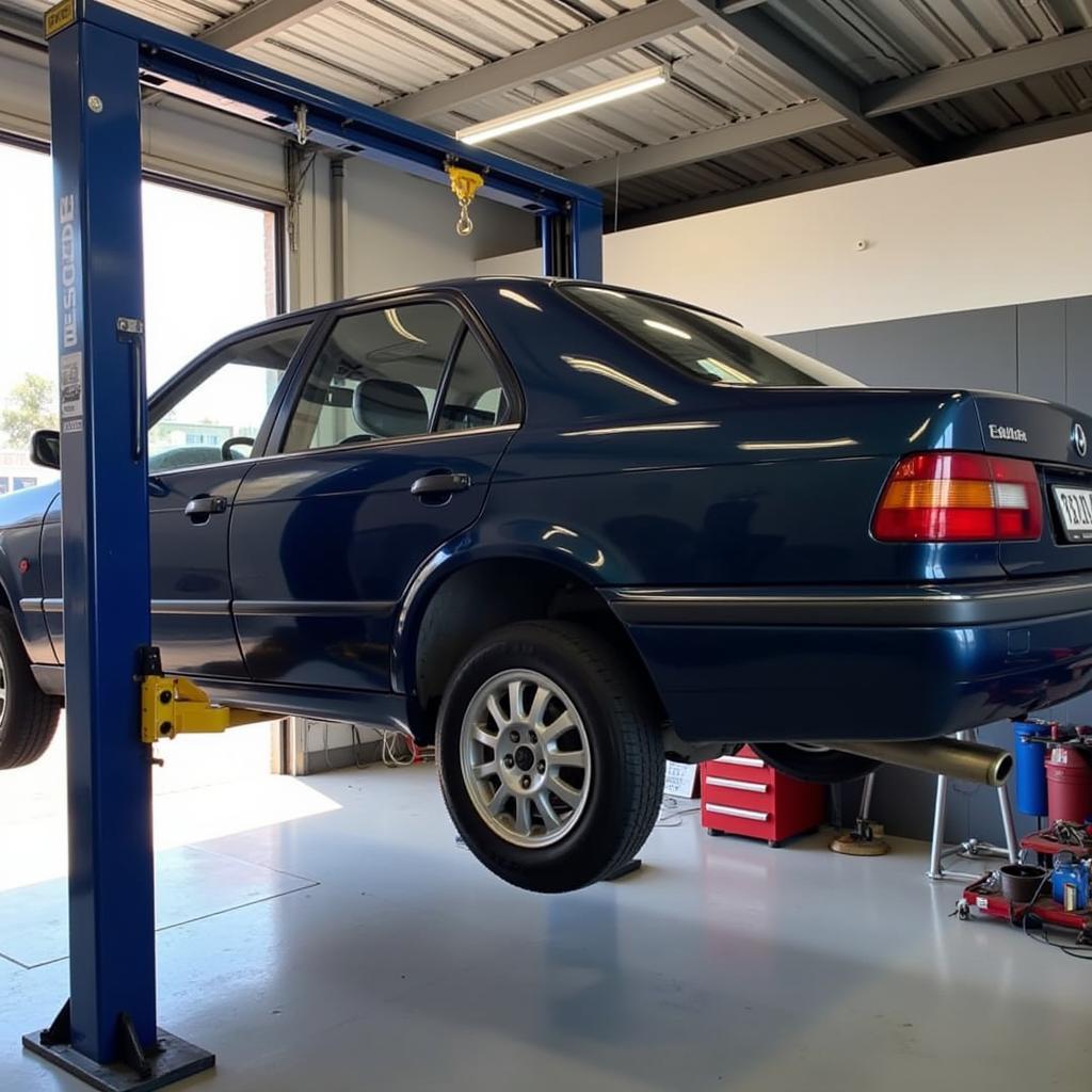 Car undergoing regular maintenance in Brakpan