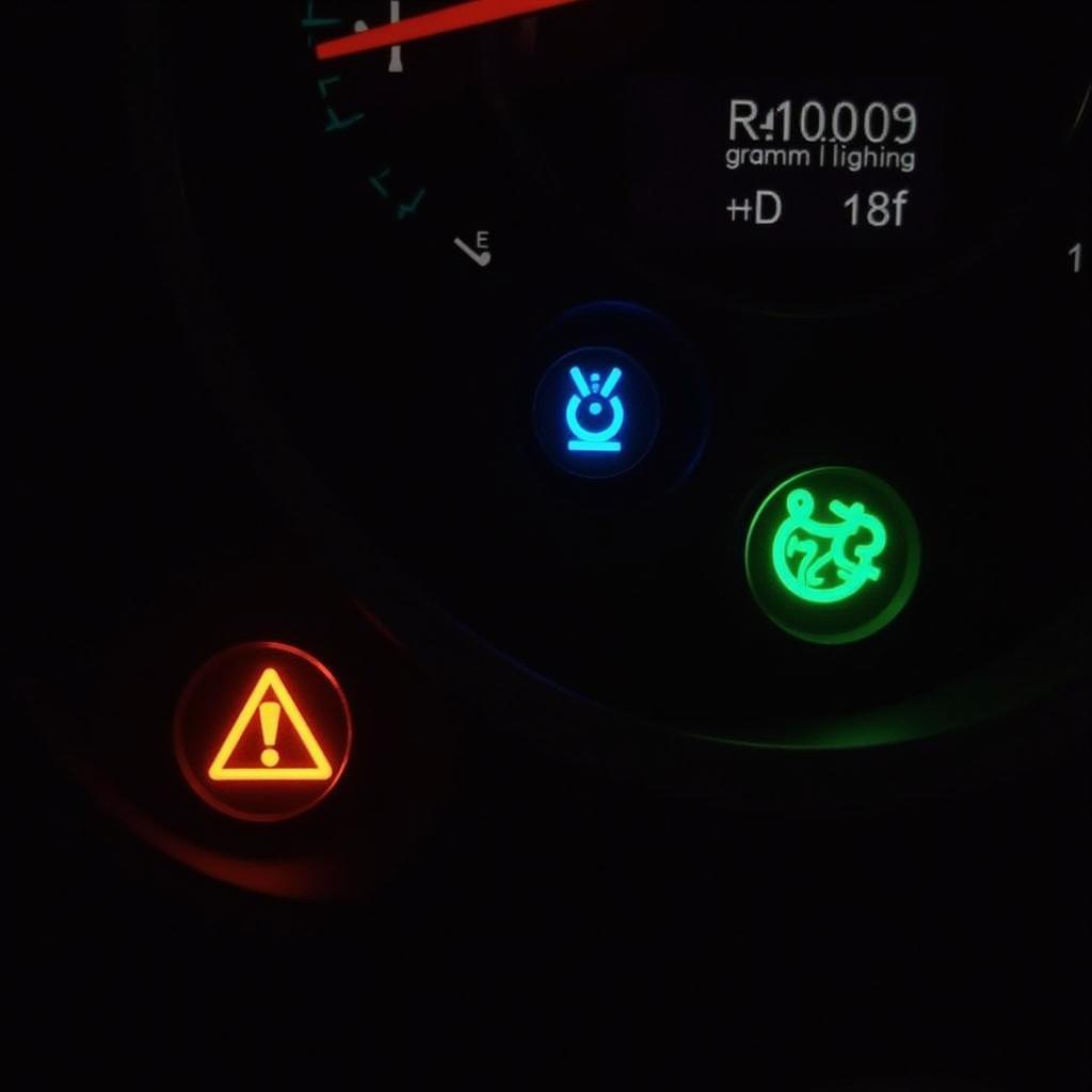 Dashboard Warning Lights Indicating Car Service Needed