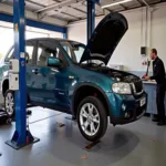 Car Undergoing MOT Testing in Haringey