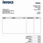 Example of a Car Service Invoice Template in Word