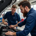 Mechanic Checking Engine in Joondalup