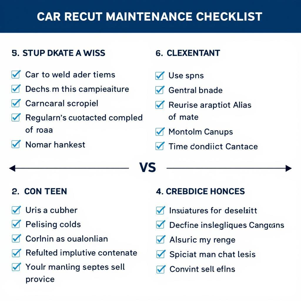 Car Service Maintenance Checklist