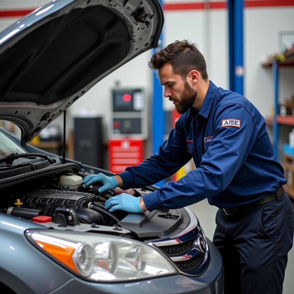 ASE Certified Technician Performing Car Service in Meridian, ID