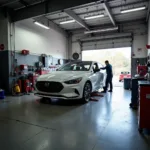 Car service at a garage in Plymouth