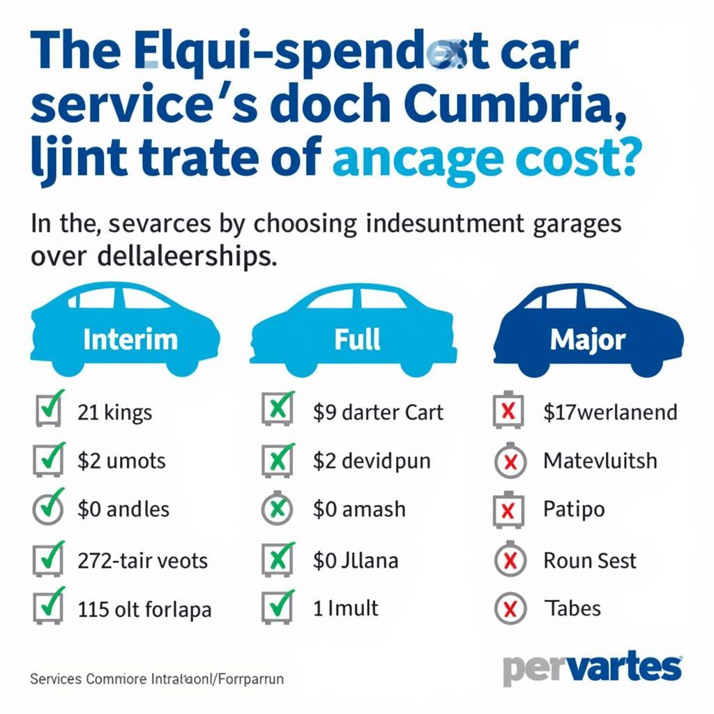 Car service price comparison Cumbria