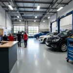 Modern Car Service Garage Interior in Tonbridge