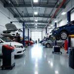 Modern Car Service Garage Interior in Grimsby