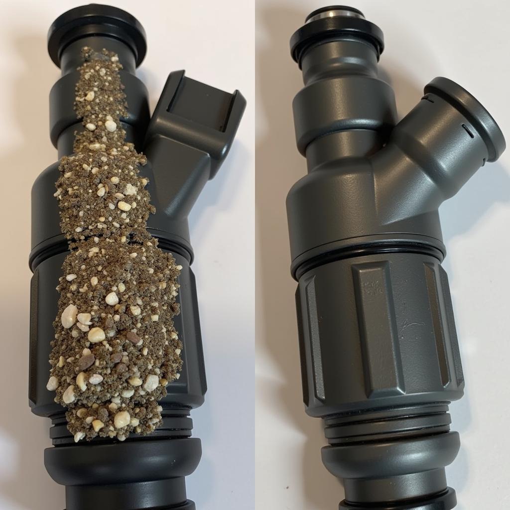 Clogged vs. Clean Fuel Injector