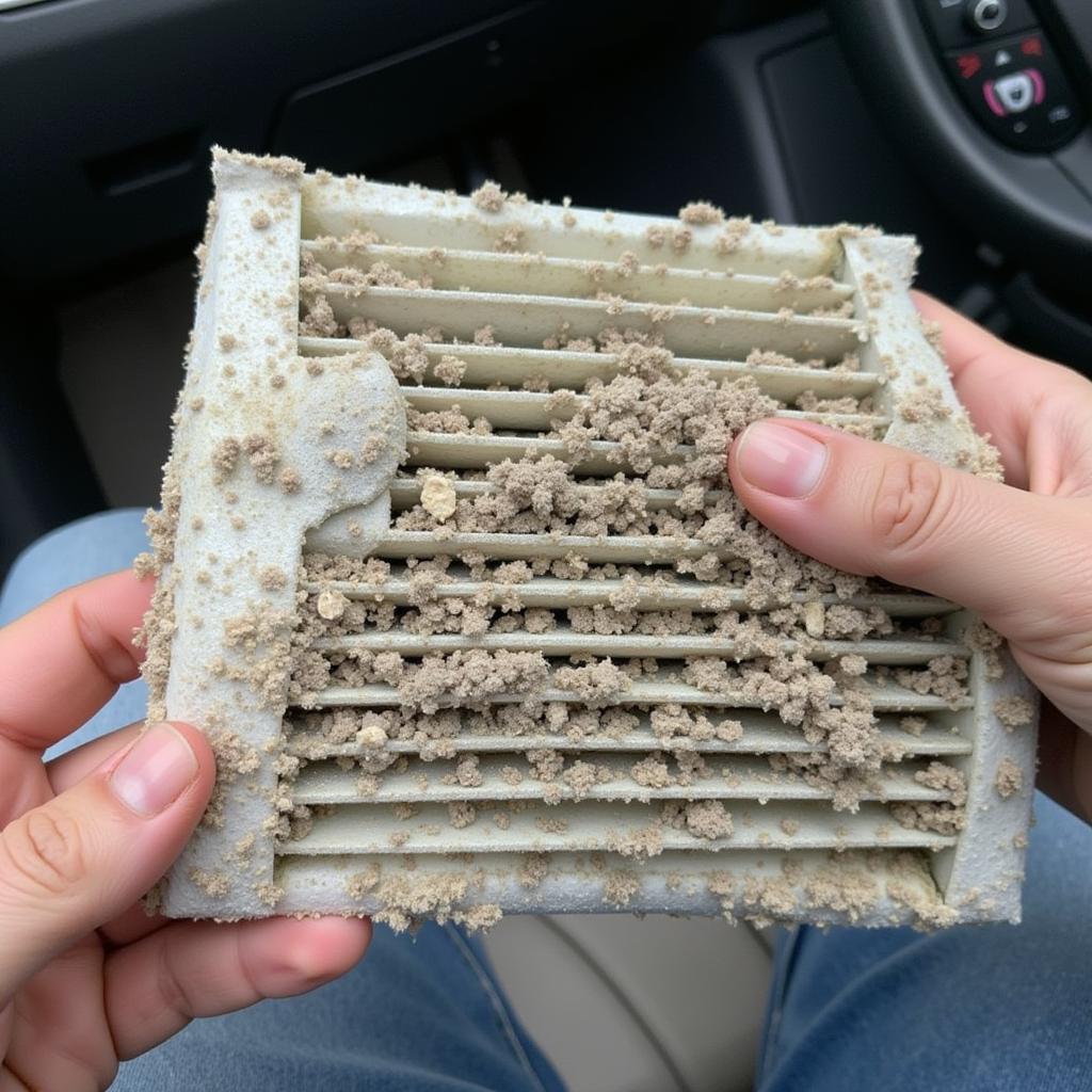 Example of a Dirty Car AC Filter