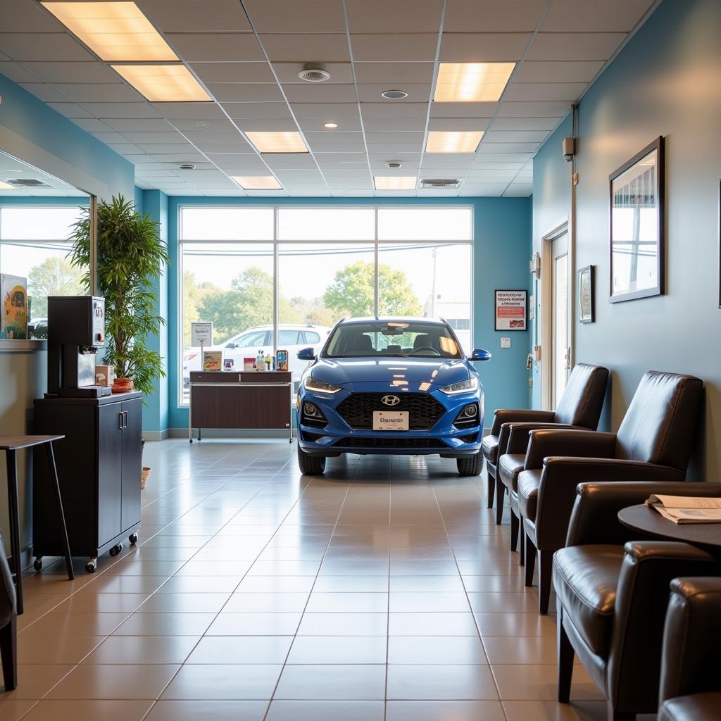 Comfortable Customer Waiting Area in a Donnington Car Service Center