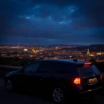 Edinburgh Car and Driver Service Night Cityscape