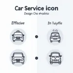 Effective car service icon designs for improved user experience