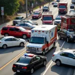 Emergency Vehicles Responding to an Accident