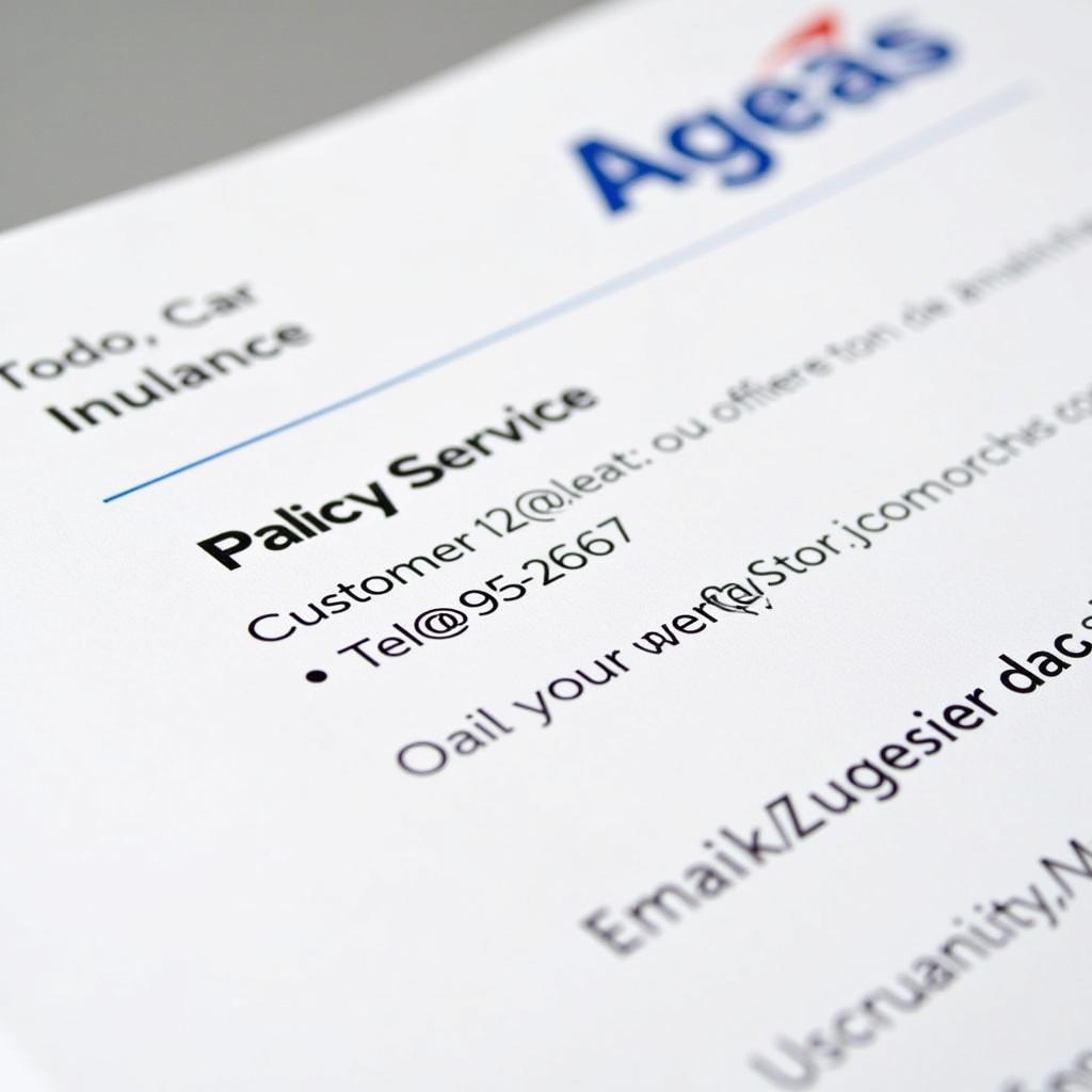 Locating Ageas Car Insurance Contact Information