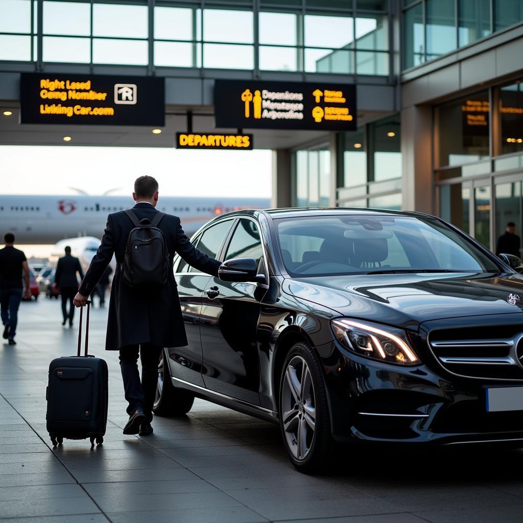 Car Arrival at Heathrow Airport