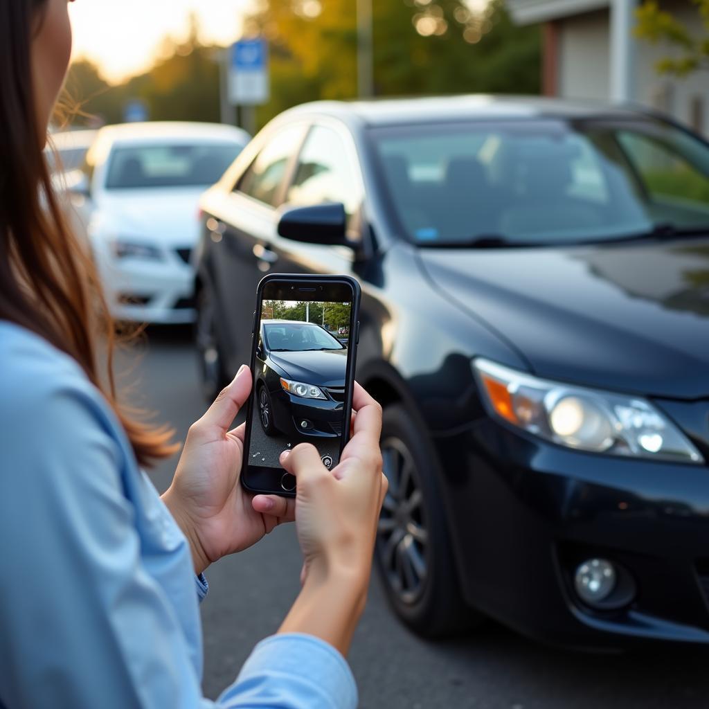 Inspecting a Rental Car for Existing Damage