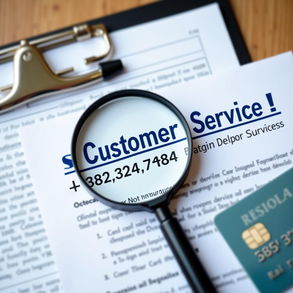 Locating your customer service number on insurance documents