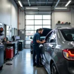 Modern and well-equipped car service center interior in Lockerbie