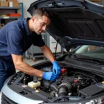 Inspecting the Engine Compartment During a Major Car Service