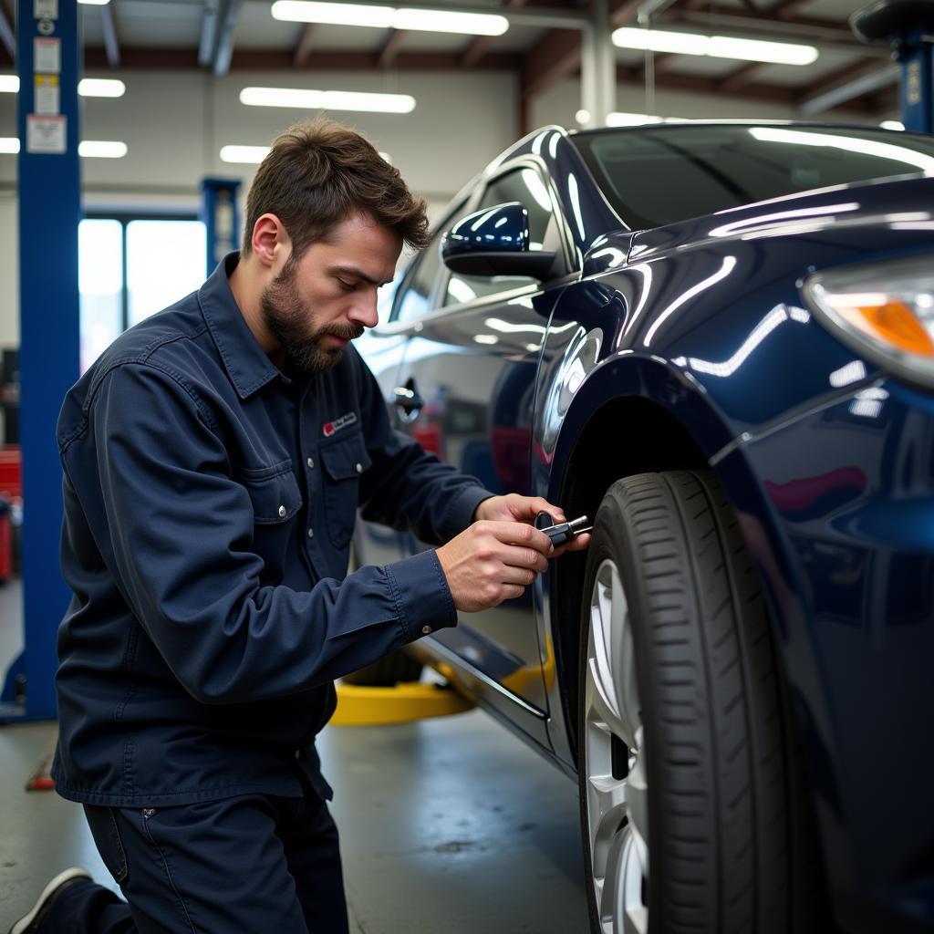 Mechanic Performing Car Service in Hornsby