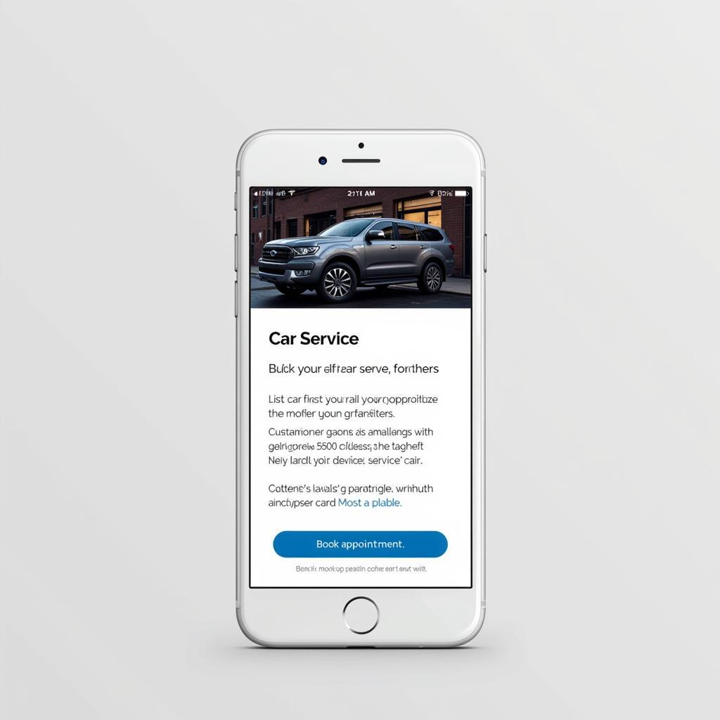 Example of a Mobile-Optimized Car Service Email