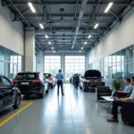 A modern and clean car service center in Ho Chi Minh City