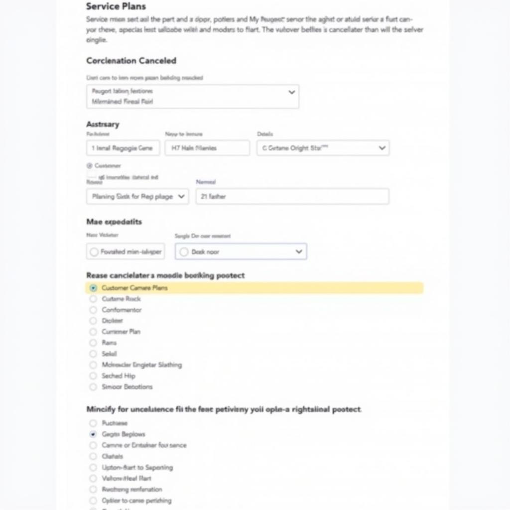 Peugeot Service Plan Cancellation Form