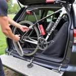 Preparing a Bicycle for Transport in a Car Boot