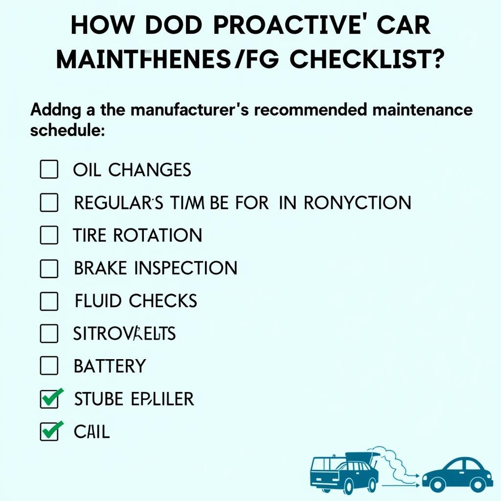 Proactive Car Maintenance Checklist